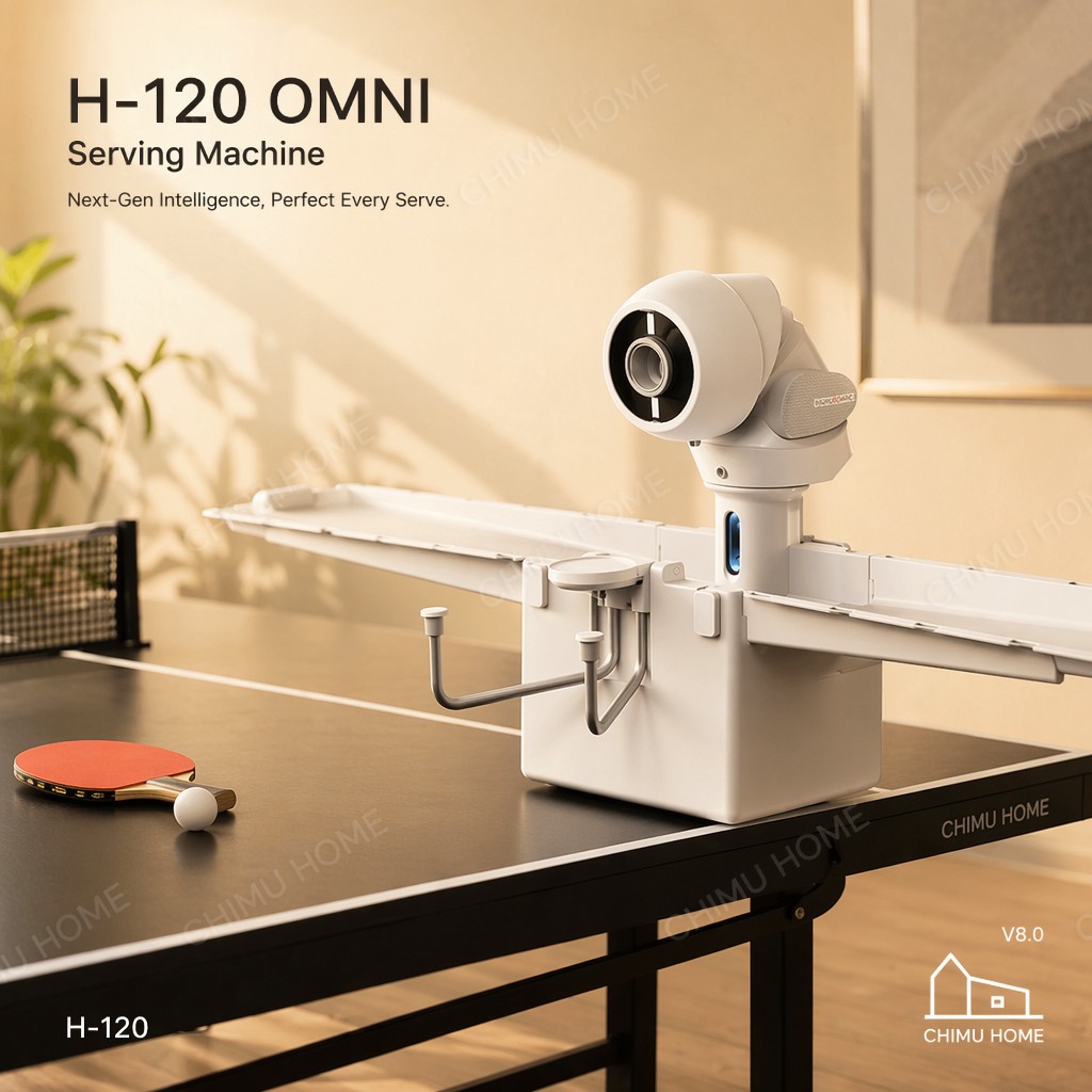 Table Tennis Machine - 【CHIMU HOME】Máquina de Tênis de Mesa