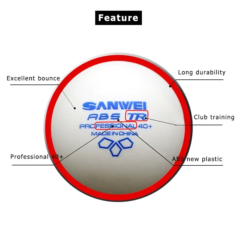 SANWEI-ABS TR 3 estrelas bolas - Table Tennis Livescore avaliação e preço
