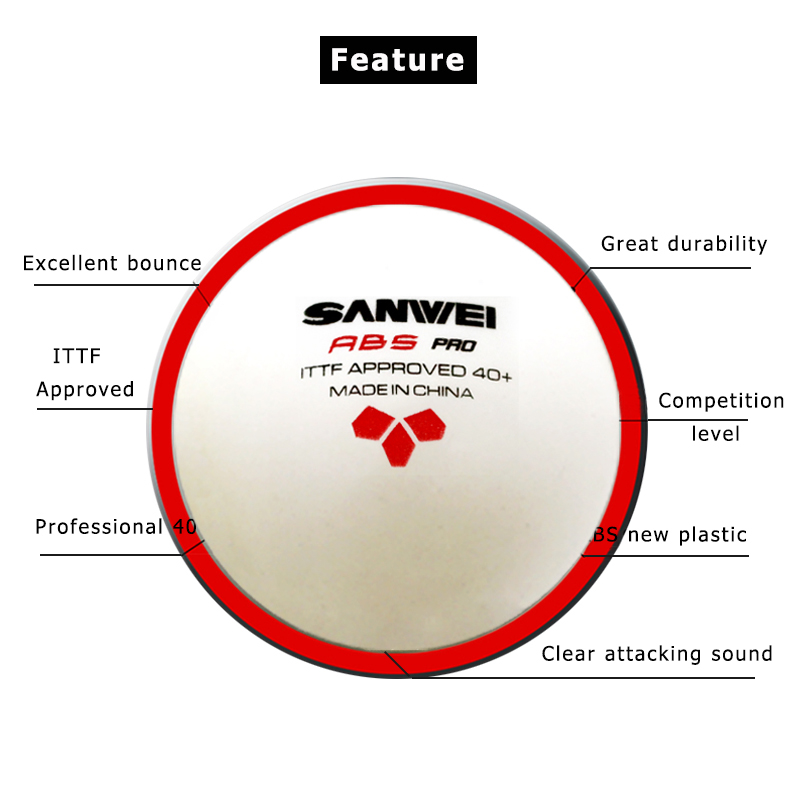 SANWEI ABS PRO 3-Star 40+ Bola - Table Tennis Livescore avaliação e preço
