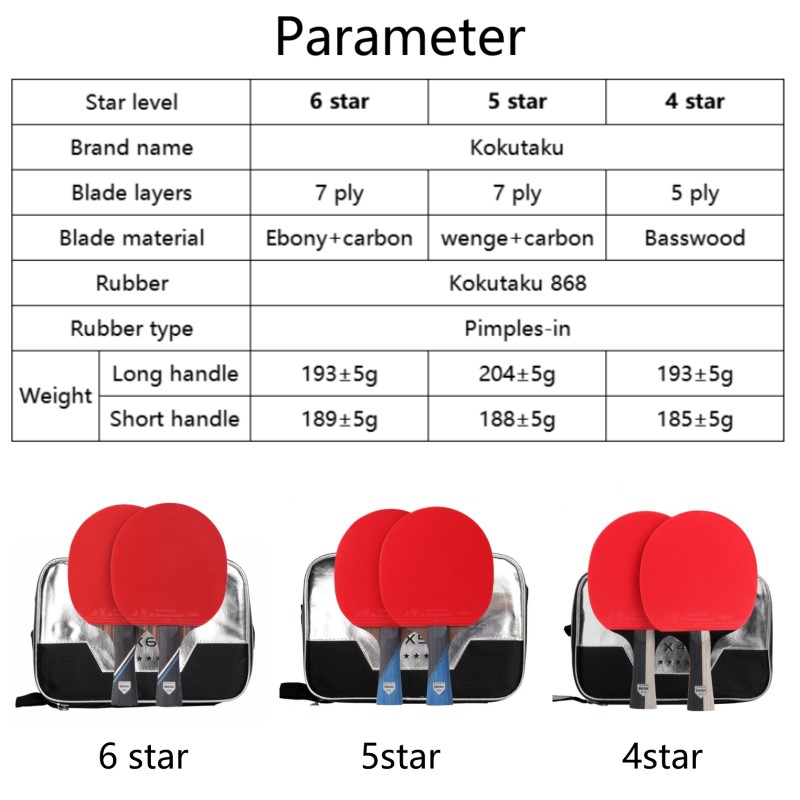 Kokutaku raquete tenis de mesa - Table Tennis Kit Bag avaliação e preço